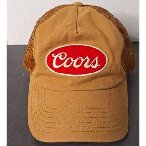 COORS Banquet Mesh Back Adjustable Trucker Hat Brown